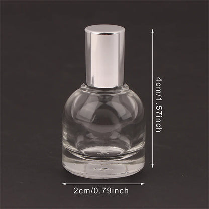Mini Glass Roll on Bottle Hot Stamped Silver Rollerbal Essential Oil Container Blending Perfume Bottle Empty Essential OilBottle