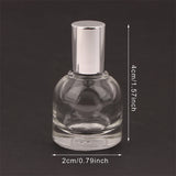Mini Glass Roll on Bottle Hot Stamped Silver Rollerbal Essential Oil Container Blending Perfume Bottle Empty Essential OilBottle