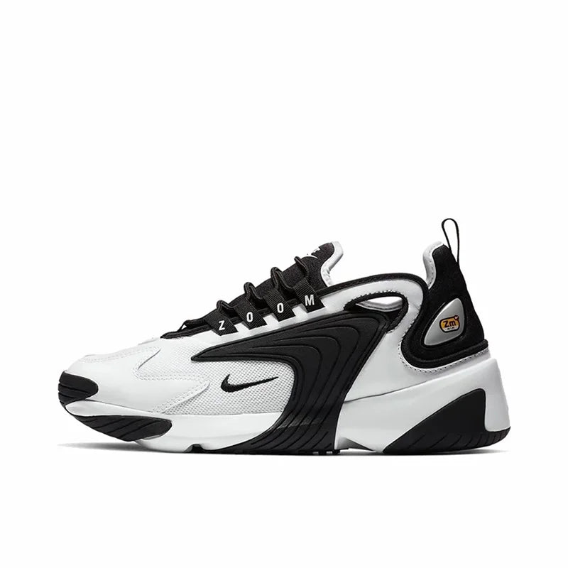 Nike Zoom 2K Air Speed Foam Non-Slip Breathable Mid-Top Air Cushion Casual Urban Commuting Running Shoes Women's Black and White Panda Ao0354-100