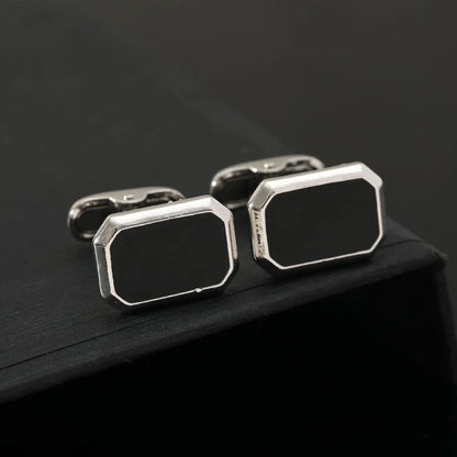 1Pair French Square Cufflinks Fashion Men's Business Banquet Suit Shirt Cuffs Buttons Luxury Wedding Cuff Links Gifts 2024 Trend