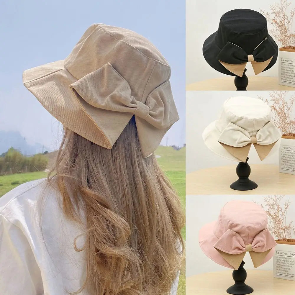 Women's Cotton Fabric Bucket Hats High Quality 10 Colors Unisex Women Summer Hat Sunbonnet Cap Outdoor Fisherman Hat