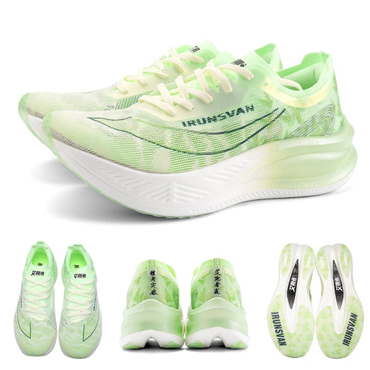 IRUNSVAN Men Running Shoes Breathable Sports Shoe Lightweight Marathon Carbon plate Sneaker Casual Comfortable Athletic Training