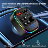 Car MP3 Player with Wireless FM Transmitter and USB-C Fast Charging Port for Reliable Connection and Hands-Free Use