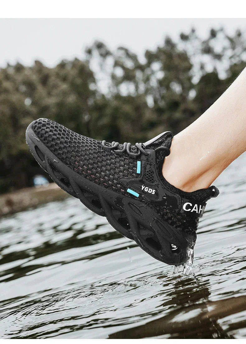 Men's Summer Mesh Sneakers - Breathable for Casual Outdoor Running Tennis Hiking & Luxury Platform Loafers Style