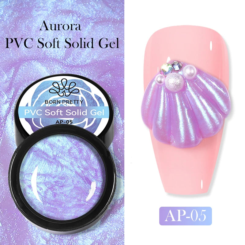 BORN PRETTY 5 IN 1 Clear Water Ripple Gel Polish 5ml No-wipe Top Coat Reinforcement Adhesive Nail-Shape Wave Gel Nail Polish