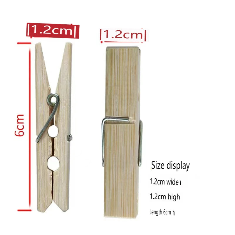 20 pinzas de bambú natural para ropa, pinzas para fotos, pinzas de madera para manualidades, bodas y fiestas, envío directo
