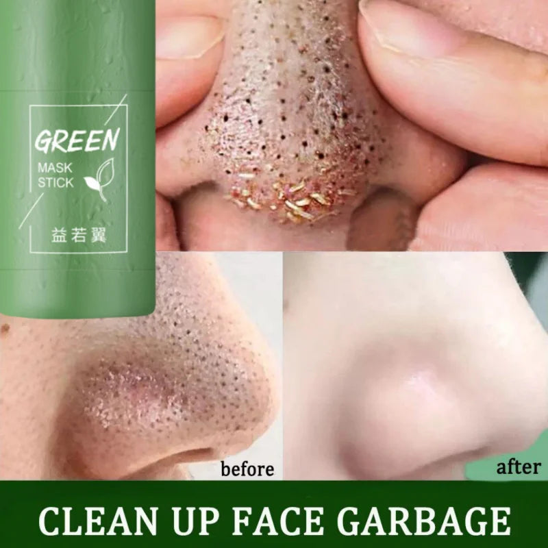 Original Green Tea Deep Remove Blackheads Acne Mud Mask Stick Shrink Pores Dispel Acne Cream Treat Pimple Korean Clean Skin Care