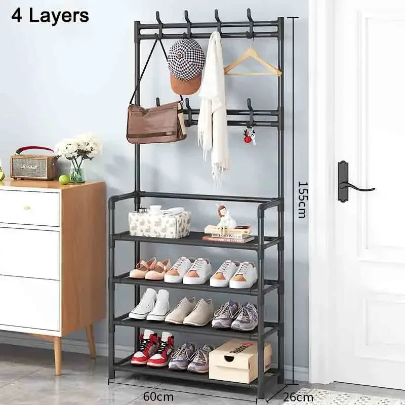 Zapatero multicapa para el hogar, multifuncional, para dormitorio, armario para zapatos y abrigos
