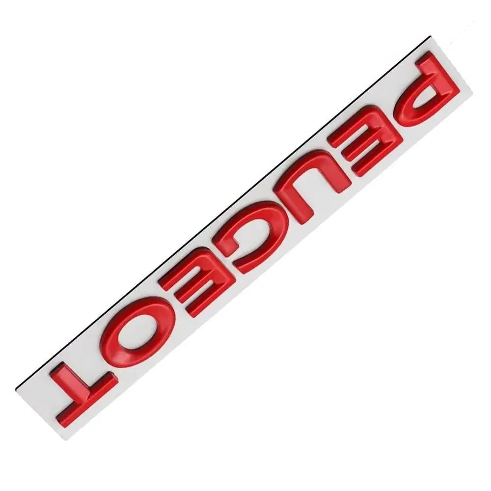 Metal Car Rear Trunk Badge Tail Letter Emblem Sticker for Peugeot 107 108 206 207 208 301 307 308 407 408 2008 5008 Exterior