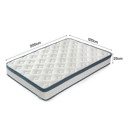 Tribesigns mattress 140x200 cm Height 25 cm Pocket spring Core mattress Medium Hardness H3 7-Zone Orthopedic mattress
