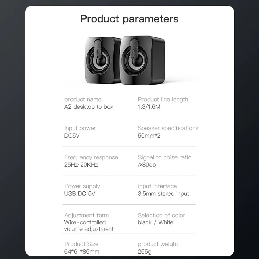 Computer Speaker For PC Laptop Desktop Caixa De Som Bluetooth Portable Sound Box Music Wireless Wire USB Mini Column Acoustics