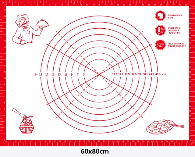 UNTIOR-Esteira De Cozimento De Silicone, Amassadeira, Pizza Dough Maker, Massa De Bolo, Cozinha Cozinhar Grill, Gadgets Antiaderentes, Bakeware, 1Pc