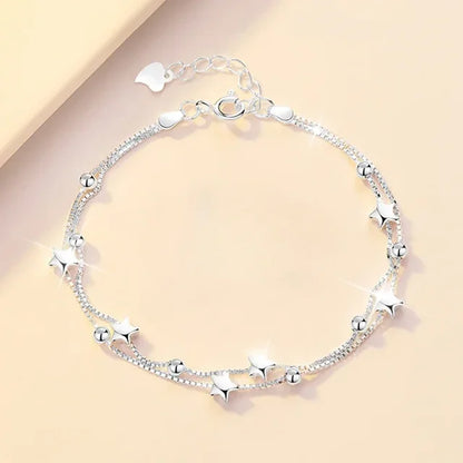 Pulsera vintage de plata de ley 925 para mujer, bola de la suerte original, pulseras ajustables, joyería de diseño, regalos de lujo 