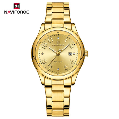 NAVIFORCE Luxury Watch for Women Waterproof Luminous Date Stainless Steel Ladies Quartz Watches Fashion Casual Wristwatch Girl