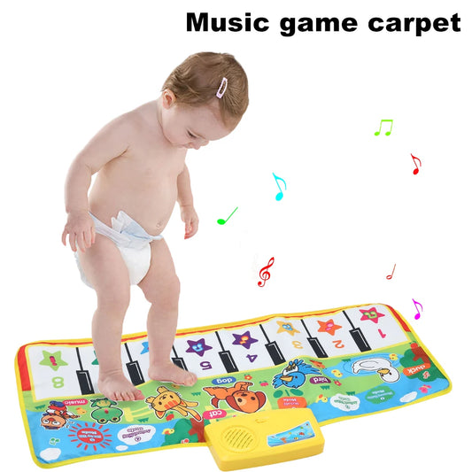 Alfombra de piano musical portátil para niños, tapetes musicales para bebés, educación temprana, alfombra de teclado de piano musical, alfombra musical de piano para niños
