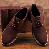 Luxury Men's Oxford Shoes, High-Quality Suede Leather Business Casual Shoes for Men, Lace-Up Men's Party Wedding Shoes, Plus Size