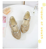 Girls Purple High Heels For Kids Princess RED Leather Shoe Footwear Children's Dress Party Wedding Shoes Round Toe 1-3CM