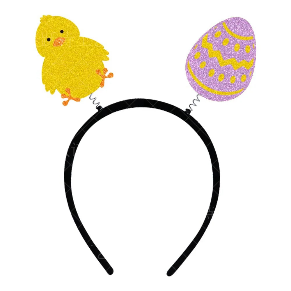 Diadema con orejas de conejo para fiesta de Pascua, accesorio para fotomatón, decoración de fiesta de Pascua, accesorios de disfraz