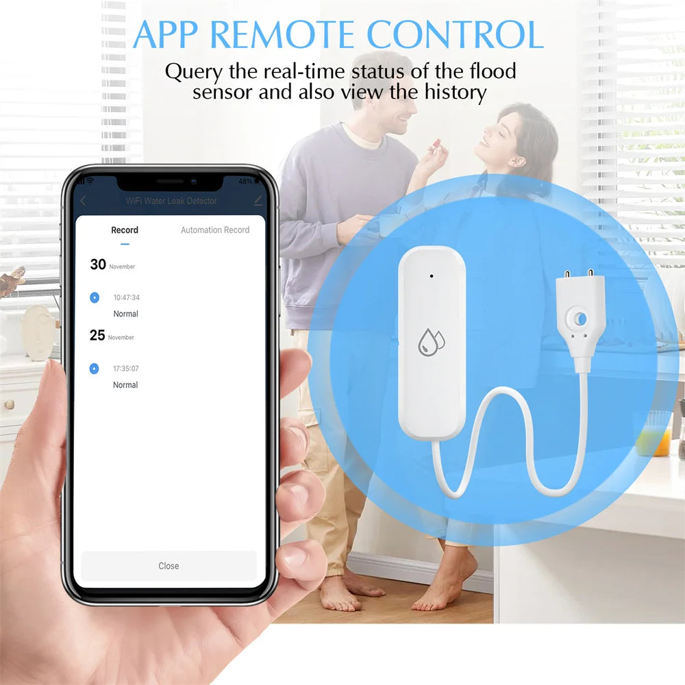 Tuya/Ewelink ZigBee Water Sensor Leakage Alarm Flood Leak Detector Smart Home APP Remote Control Smart Home Security Protection