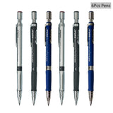 Mechanical Pencil Set 2.0 mm with 2B Black/Colors Lead Refill For Writing Sketching Art Drawing Painting School Automatic Pencil
