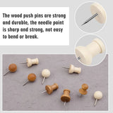 Zxiixz Push Pins, Thumb Tacks, Decorative Push Pins for Cork Board Wooden Thumb Tacks for Wall Hangings, Bulletin Boards