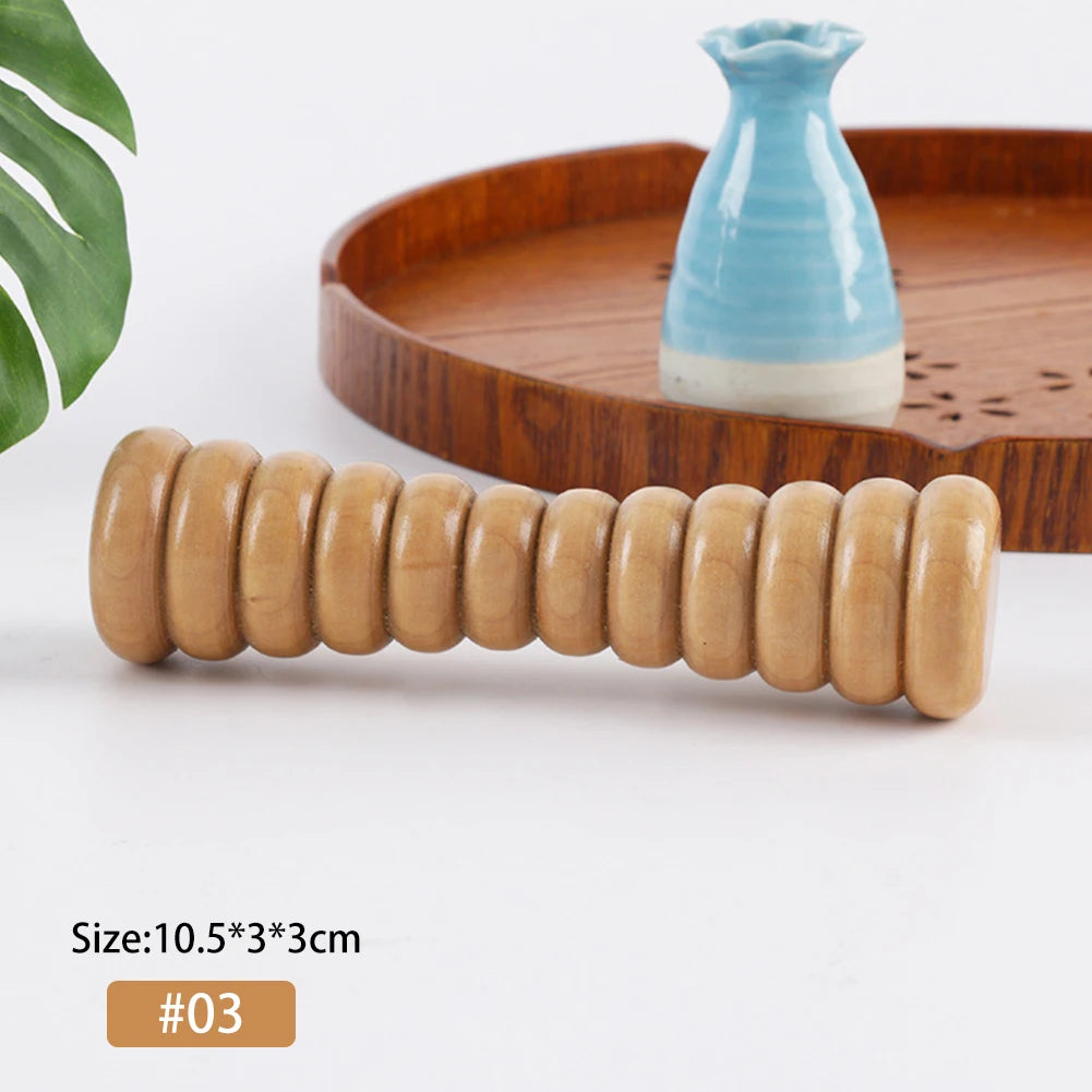 Wooden Exercise Roller Sport Injury Gym Body Leg Foot Trigger Point Muscle Roller Sticks Massager For Feet Massage Health Care
