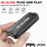 X8 Super 4K HD Game Stick 128GB 50000 Retro Games Dual 2.4G Wireless Controller Portable Plug & Play TV Game Console
