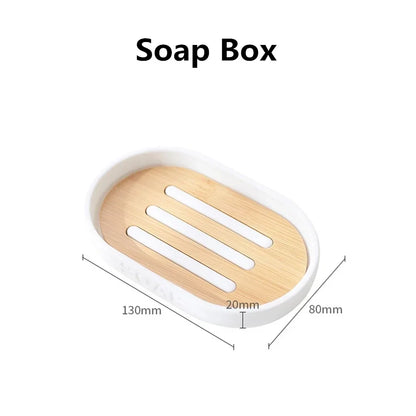 Juego de accesorios de baño, dispensador de loción y jabón de diseño, soporte para cepillo de dientes, jabonera, vaso o botella de madera, taza, negro, blanco y gris.