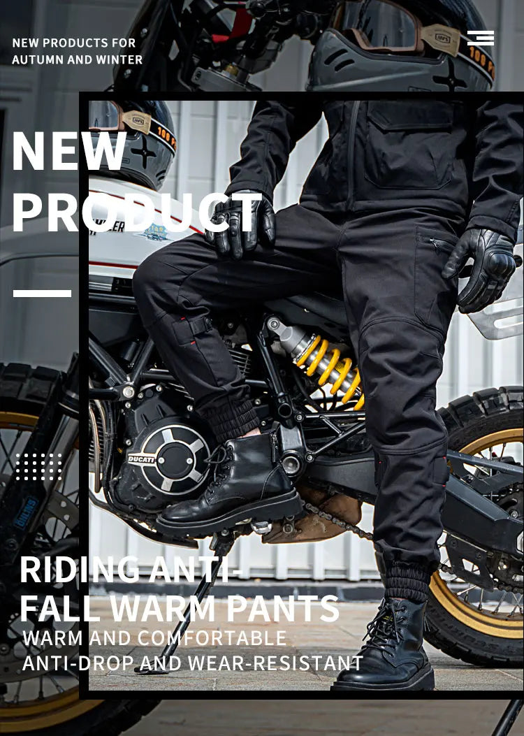 SFK New Black Motorcycle Pants Riding Men Equipment Summer Breathable Trousers With CE Protection Armor Wearing Gears Accessories