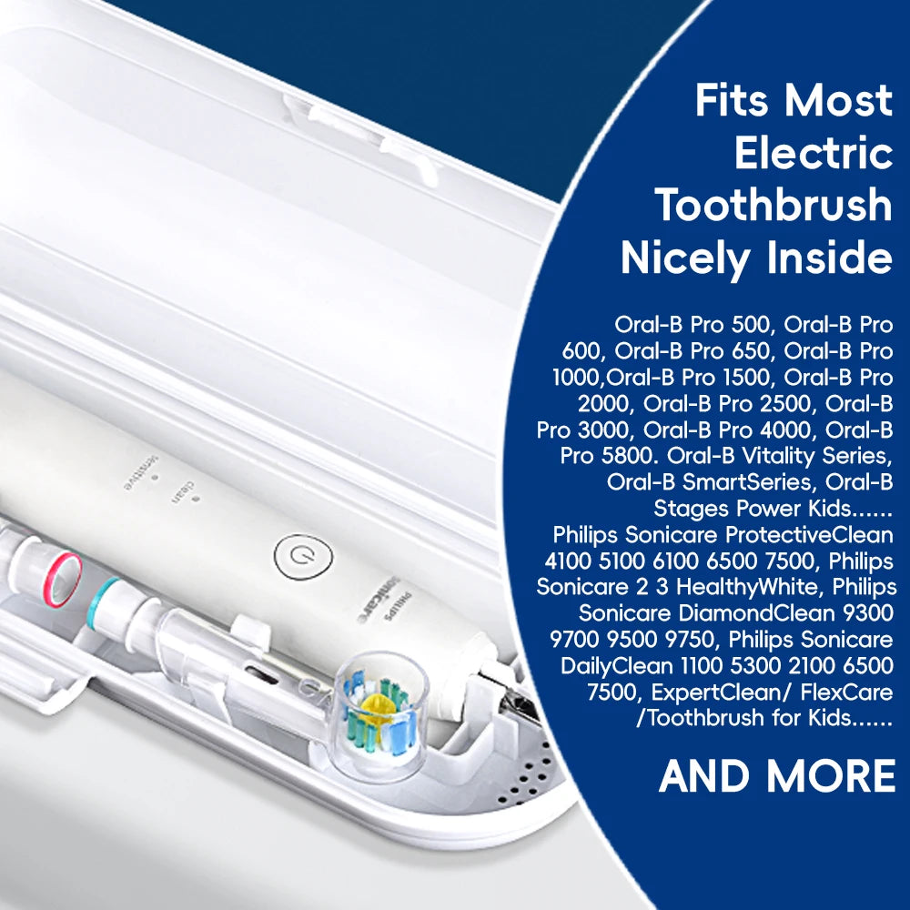 Estojo de Viagem para Escova de Dentes Elétrica, Caixa Protetora Portátil Compatível com Escovas de Dentes Elétricas Oral-B e Philips