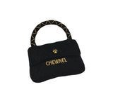 Black Luxury Designer Dog Toys Pet Birthday Gifts Puppy Chewing Accessory Handbag Bone Puppy Squeaky Toys