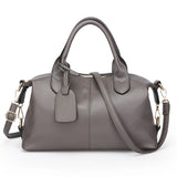 Genuine Brand Soft Leather Shoulder Bag For Women Casual Tote Bag Female Solid Color Purse Simple Design Handbag Commuting Sac