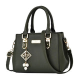 Trendy Leather Handbags Large Capacity Open Pocket Shoulder Bag Polyester Cotton Messenger Bag