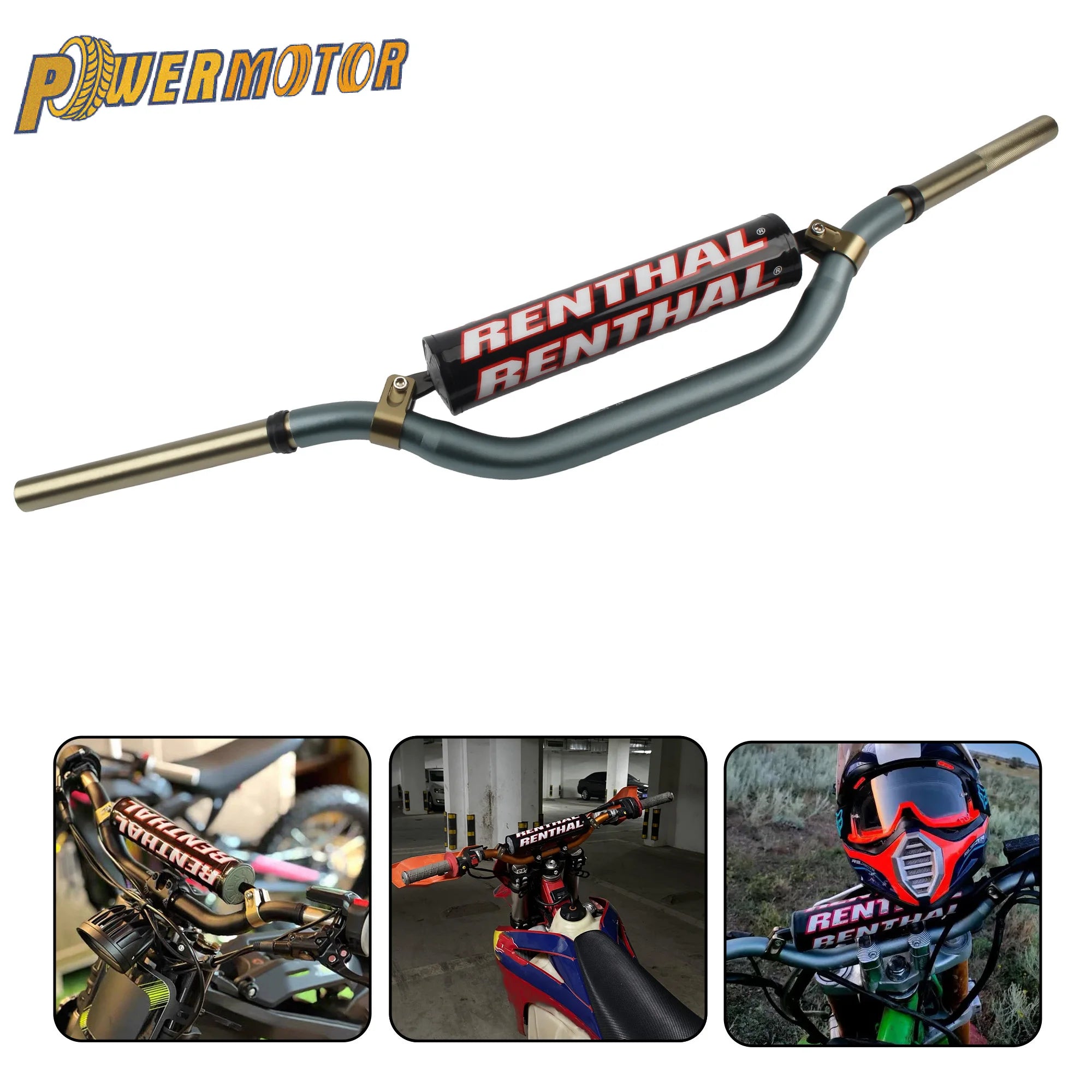 22mm 28mm Universal CNC Double Layer Motorcycle Handlebar For RENTHAL 997 Pit Bike For KTM Husqvarna Yamaha  Honda CRF KLX YZF