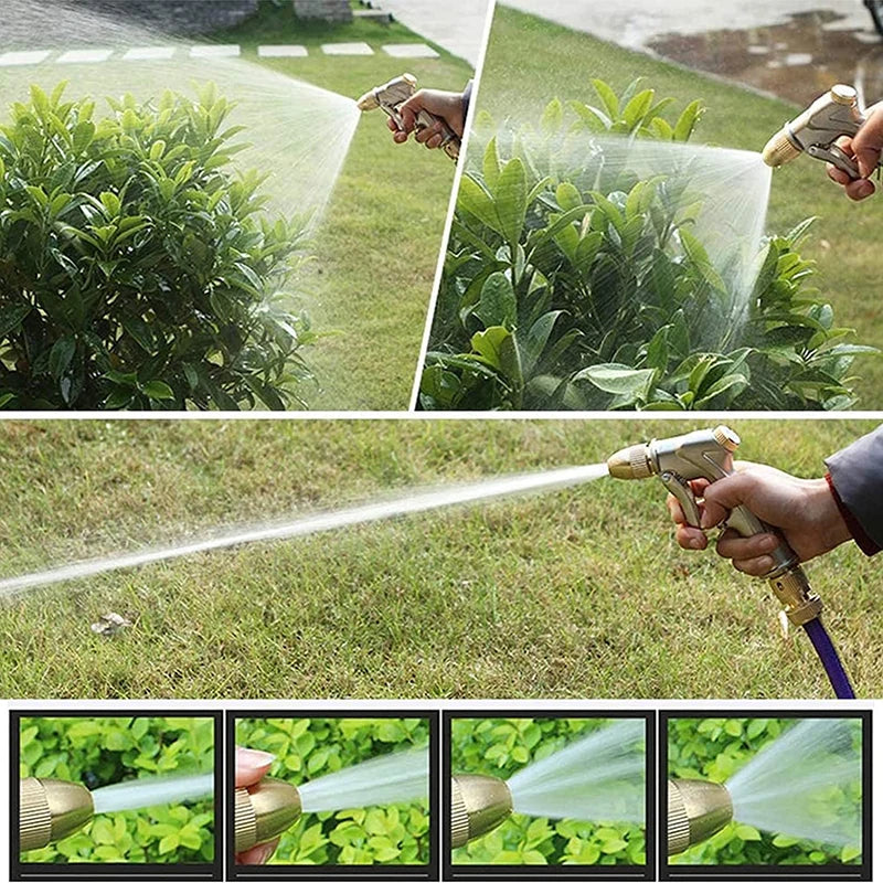 Spray Gun High Pressure with Full Brass Nozzle Handheld Water Nozzle Pistol Grip Sprayer for Watering Garden/Sidewalk/Car Wash