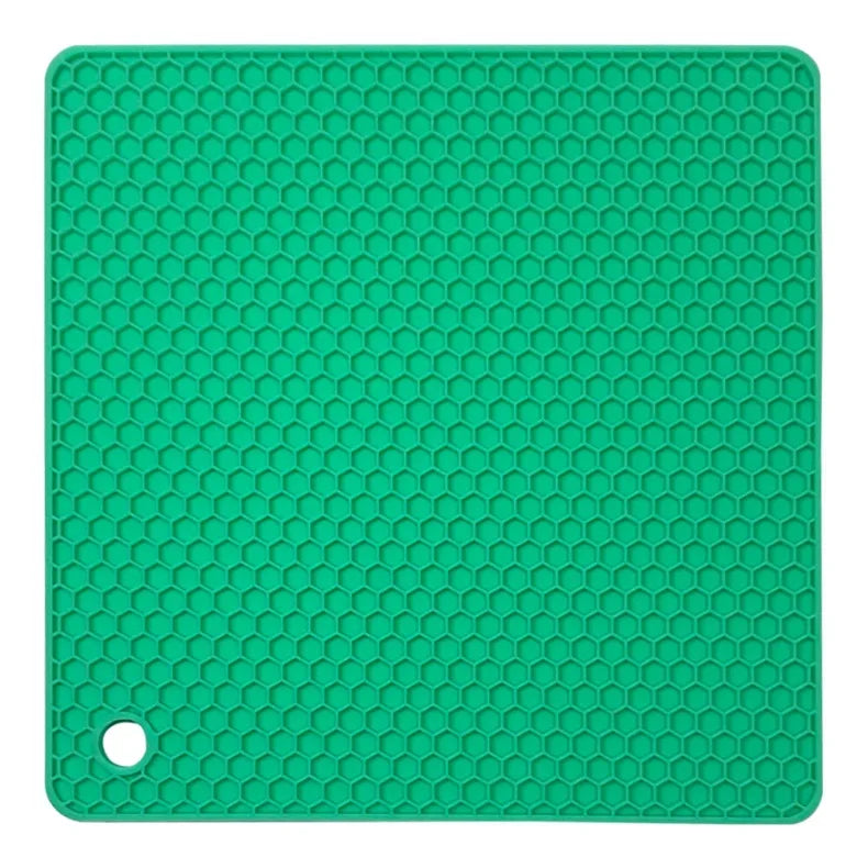 18cm Square Silicone Mat Heat Resistant Potholder Dining Table Placemat Non-slip Pot Holder Cup Coaster Kitchen Accessories
