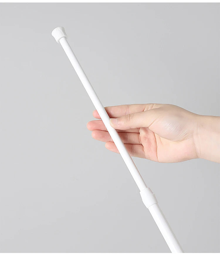 30-110CM Multi Purpose Spring Loaded Extendable Telescopic Curtain Pole Tension Rail Net Voile Pole Net Rods Curtain Telescopic