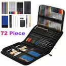 Art Professional 72 Pieces Art Set Sketch Drawing Pencil Kit Pencil Sketching Charcoal Pencil Tools Set For Artist