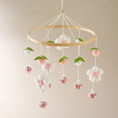 Baby Crib Mobile Rattle Toy Wooden Bed Bell Mobile Hanging Teddy Velvet Bear Doll Toy Newborn Music Box Crib Mobile Bracket Gift