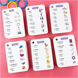 1200 English and Chinese Bilingual Learning Cards for Kids, Toddlers, English Language Beginners, or as a Montessori Gift