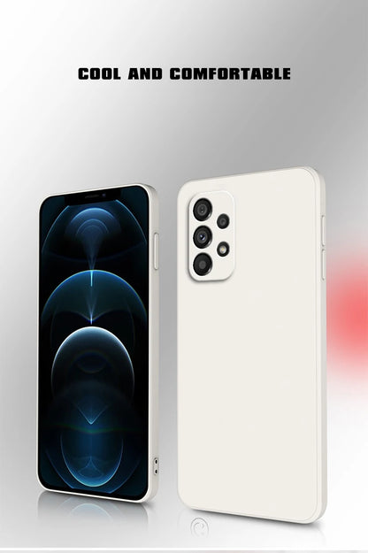 Funda de silicona original para Samsung A32, A42, A52, A52S, A72, A13, A23, A33, A53, A73, A14, A24, A34, A54 5G, funda protectora para cámara