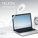 USB 18LEDs Direct Plug Portable Lamp Notebook Computer Lamp Eye Protection Student Study Reading Available Night Light Lighting
