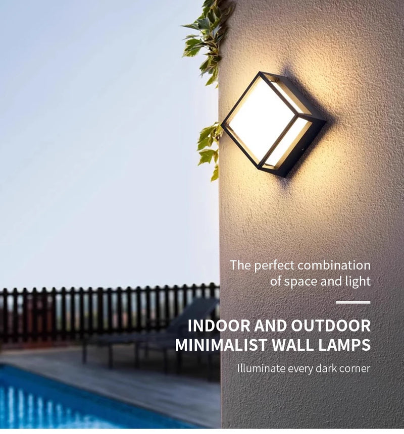 Led Outdoor Wall Light Waterproof IP66 Motion Sensor Led Outdoor Lighting Porch Lights Balcony Garden Lights Outdoor Wall Lamp