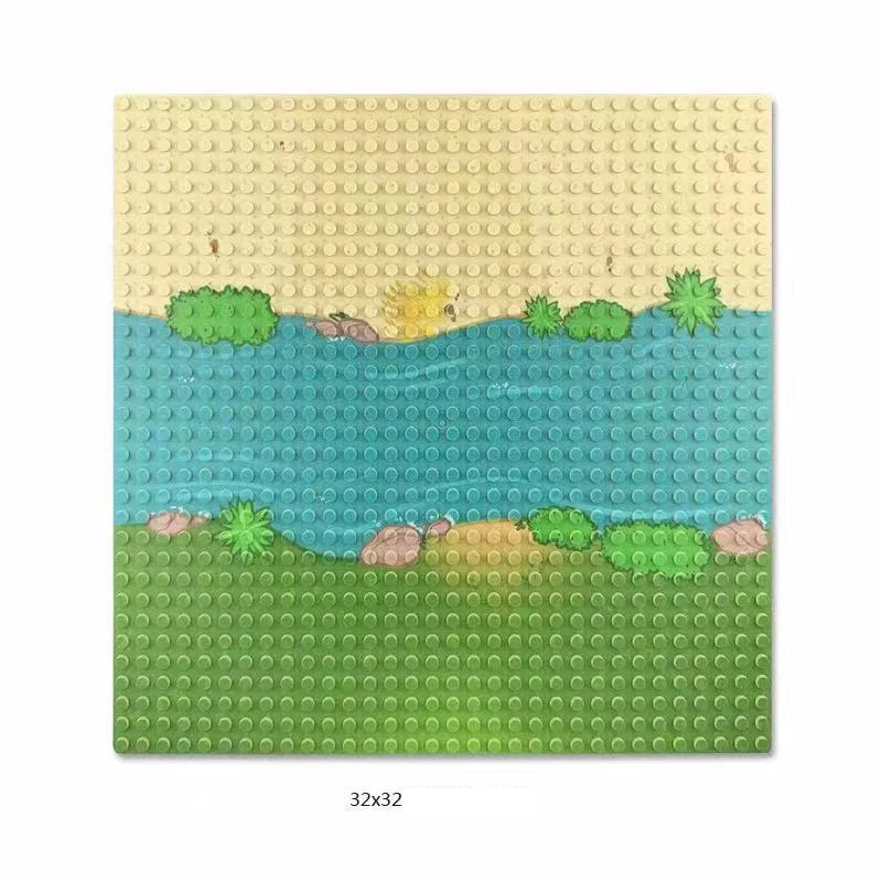 Placa base de 32 x 32, 16 x 32, 16 x 16 puntos, bloques de construcción, placa base de plástico para bricolaje, accesorios de ladrillo clásicos, juguete para niños
