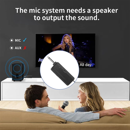 UHF Wireless Dual Handheld Dynamic Microphone Karaoke Microphone with Rechargeable Receiver for Wedding Party Speech Church Club