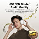 UGREEN Wireless Bluetooth Headphones, 80H Playtime, HiFi Stereo Over Ear Headphones with Microphone, Bluetooth 5.4