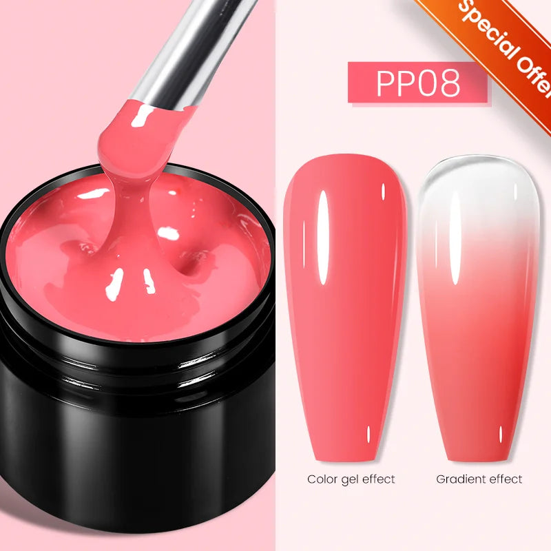 BORN PRETTY 5 IN 1 Clear Water Ripple Gel Polish 5ml No-wipe Top Coat Reinforcement Adhesive Nail-Shape Wave Gel Nail Polish