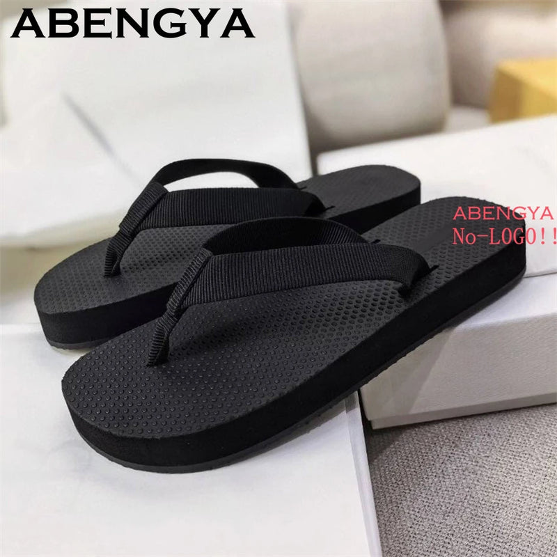 2025 Summer Hot Red Sole Flip Flops Flat Slippers For Women&Men Thick Sole Lazy Mules Casual Vacation Beach Slides Couple Shoes