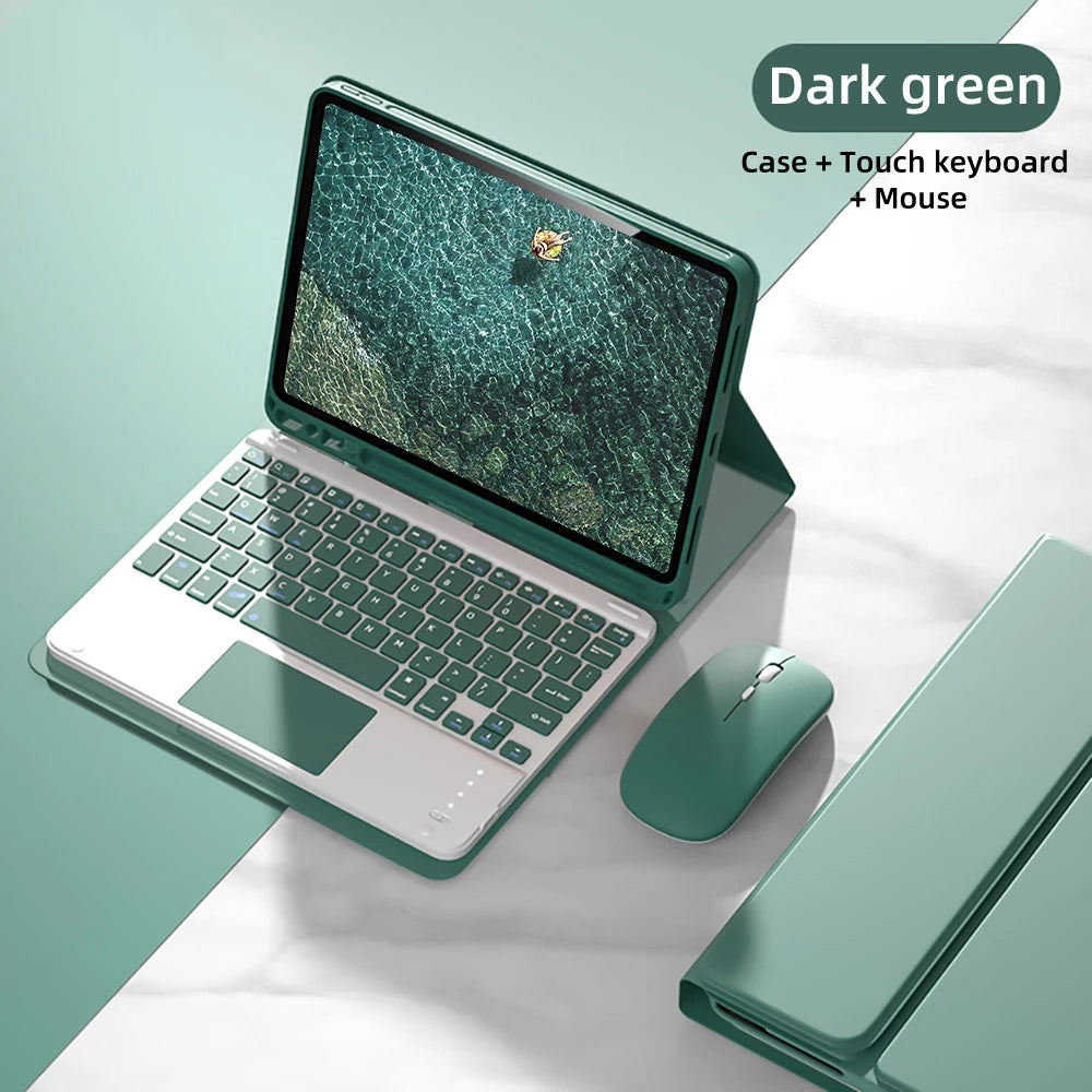 For iPad 5th Gen 2017 6th Gen 2018 9.7inch Case, Bluetooth keyboard case for iPad Air 1st 2nd Pro 9.7inch
