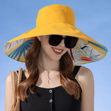 Xinbaoguan 100% Cotton European and American Cross-Border Women's New Double-Sided Fisherman Hat Summer Enlarged Brim Sun Hat